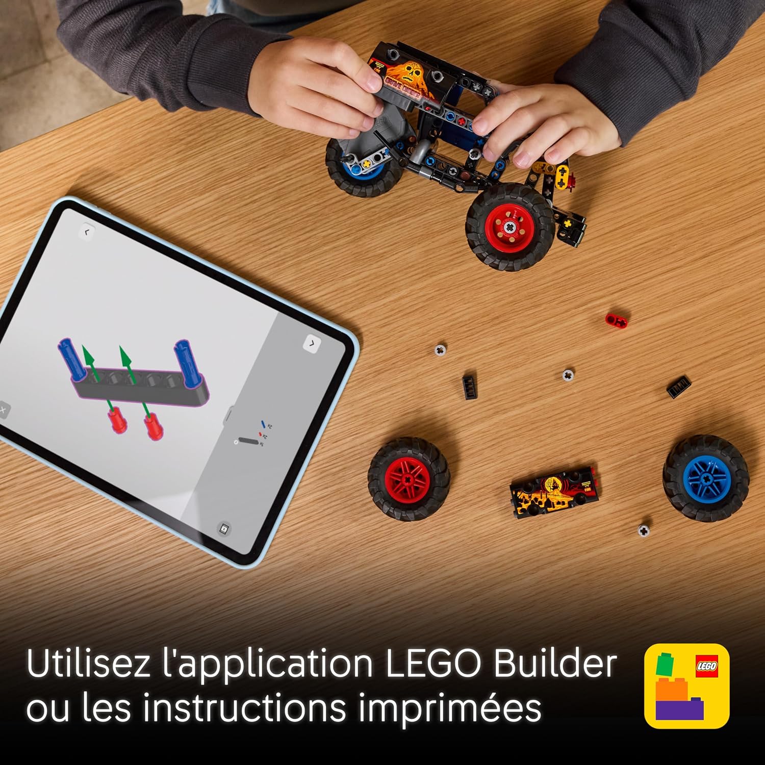 lego technic monster jam – vue détaillée