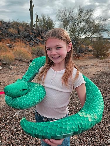 Miniatura 3 de MorisMos Peluche de serpiente gigante para mamá con bebés, juguete de peluche realista de serpiente, serpiente de peluche grande con bebés y huevos