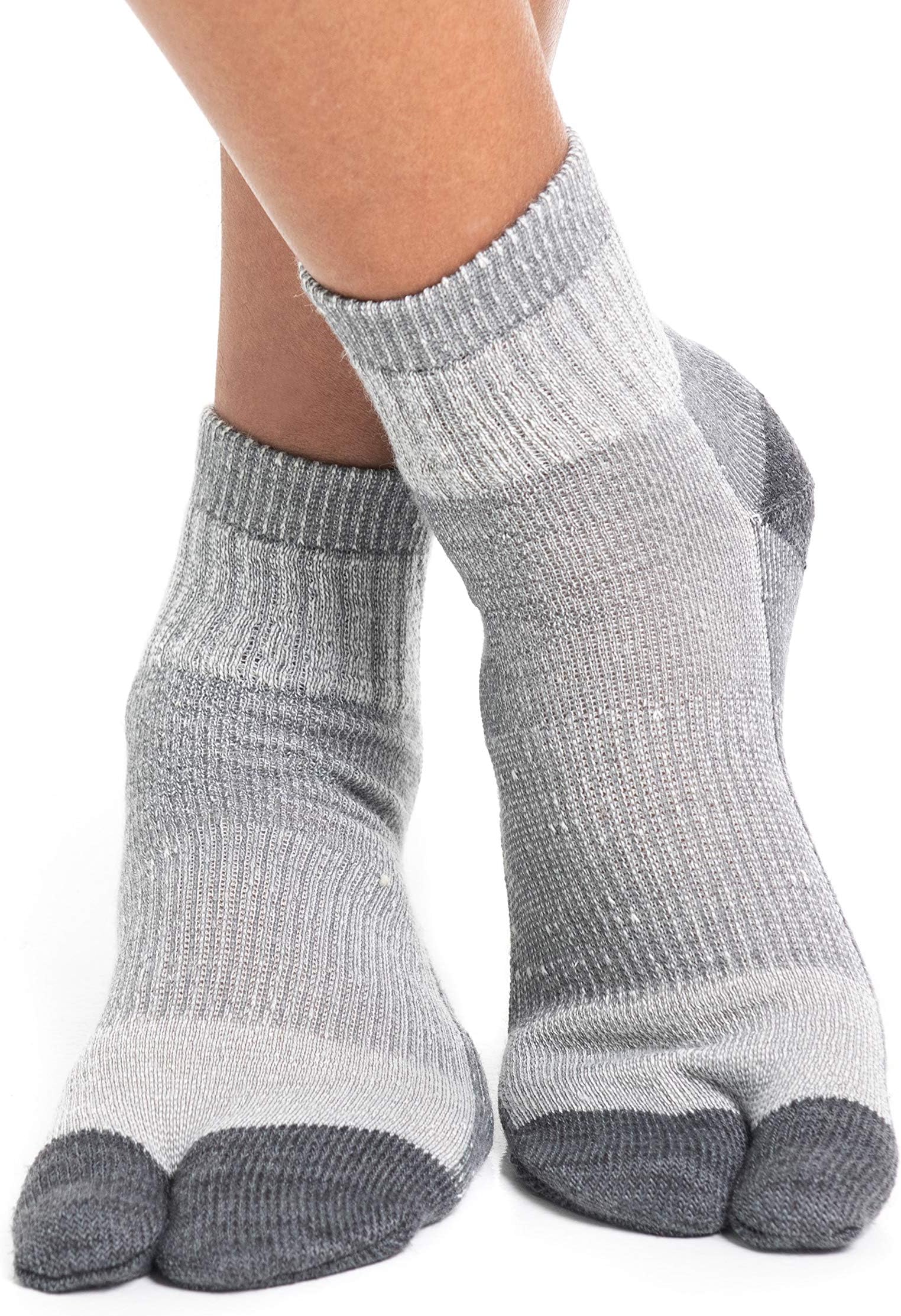 V-Toe Flip-Flop Socks Tabi Split Toe Wool - Shoe Size Men 9-10.5 Women 10.5-12