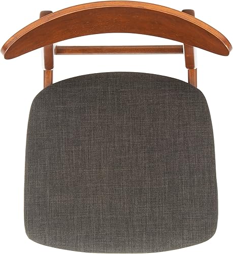 Miniatura 11 de Safavieh Home Lucca - Silla de comedor con cojín retro de nogal y negro, juego de 2