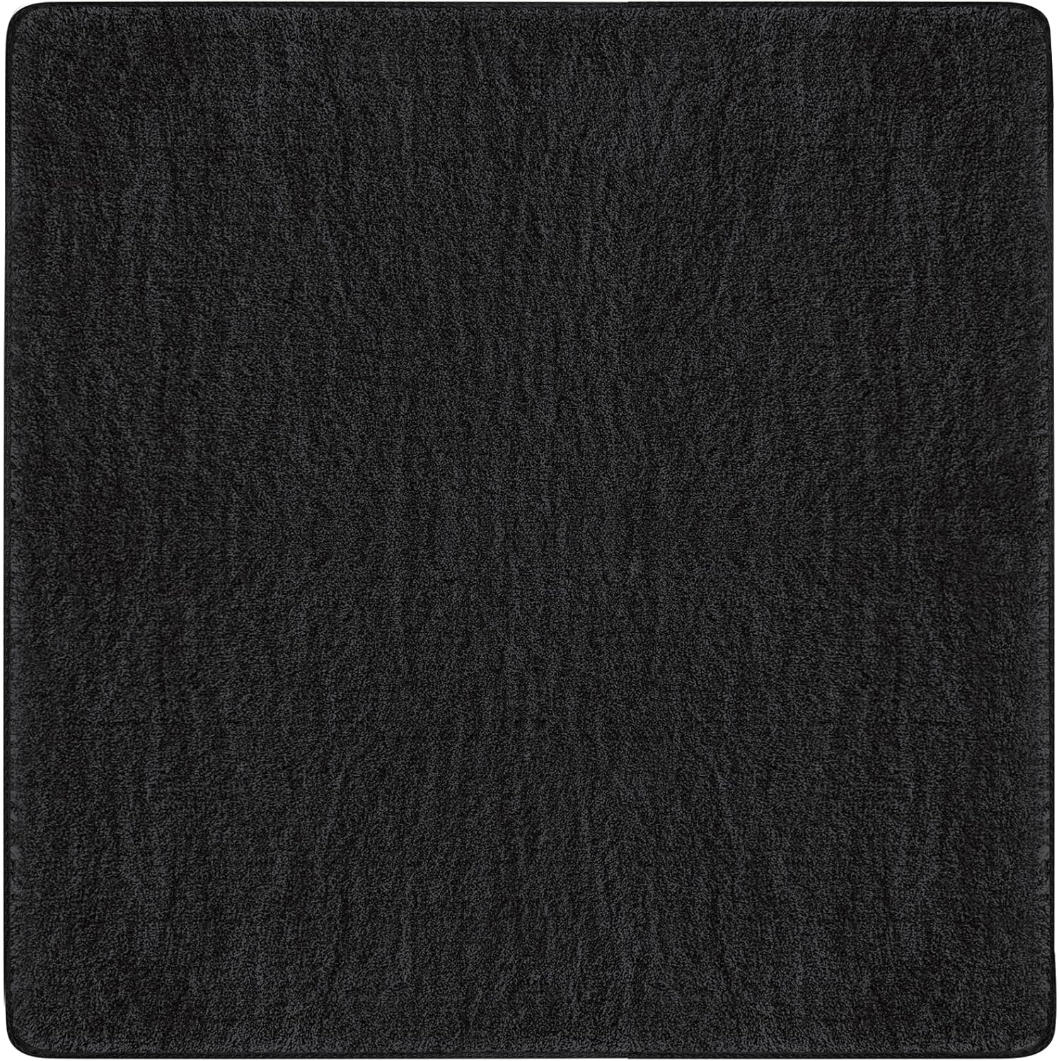 PURE ERA Carpet Stair Tread Landing Mat Area Rug Ultra Plush Shag Soft Non Slip Skid Resistant Tape Free Indoor Doormat Washable Reusable Black 2' X 3'