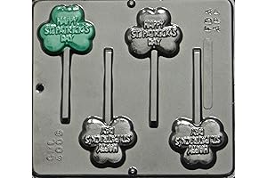 "Happy St. Patricks Day" Lollipop Chocolate Candy Mold Saint Patricks Day 4008