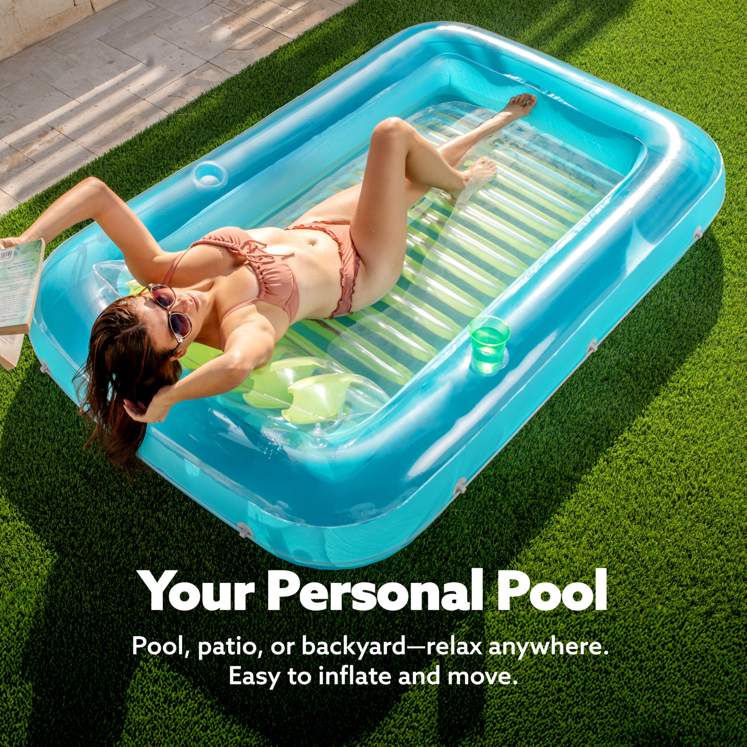 Sloosh gonfiabile abbronzante piscina galleggiante, lettino prendisole per adulti piscina galleggiante, lettino prendisole piscina gonfiabile abbronzante piscina lettino prendisole galleggiante