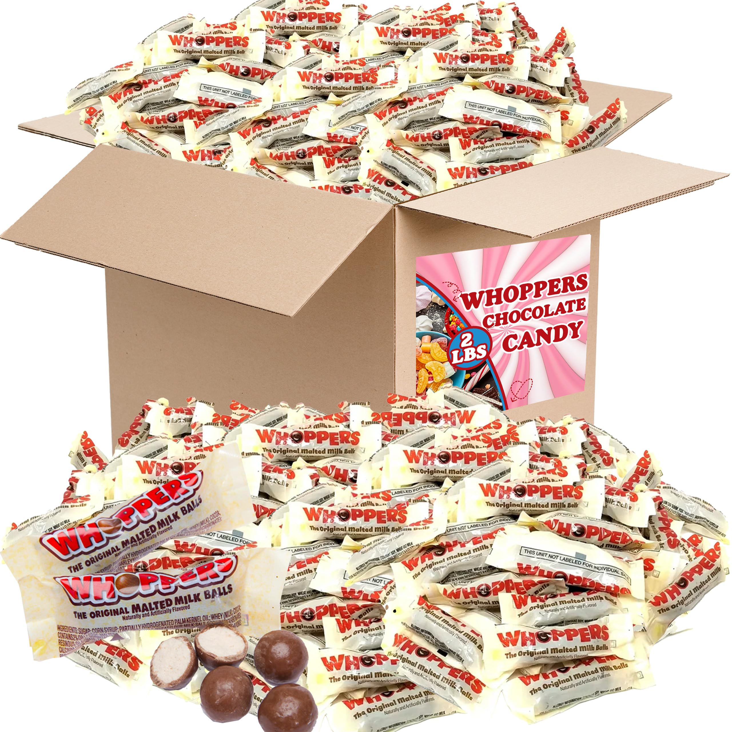 Whoppers Whoppers, Chocolate Covered Malted Milk Balls, Pack of 3 Fun Size Balls (Pack of 2)