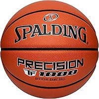 Spalding TF-1000 Precision Indoor Game Basketball - Official AAU Size 6, Eco-Grip Composite, High School Approved