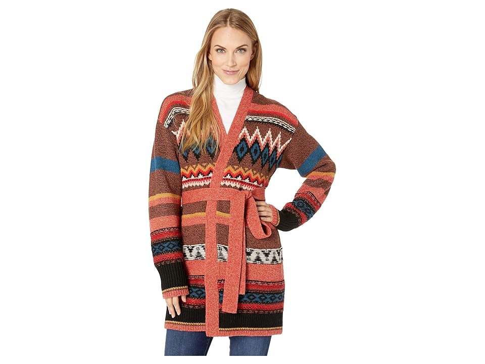 

Frye Sadie Long Sleeve Long Cardigan (Fair Isle Pattern) Women's Sweater, Multi