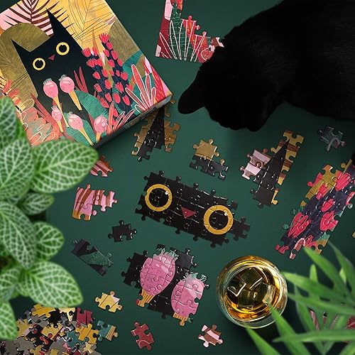 Miniatura 4 de Genuino gato negro Fred por Karen Obuhanych - Rompecabezas de 500 piezas