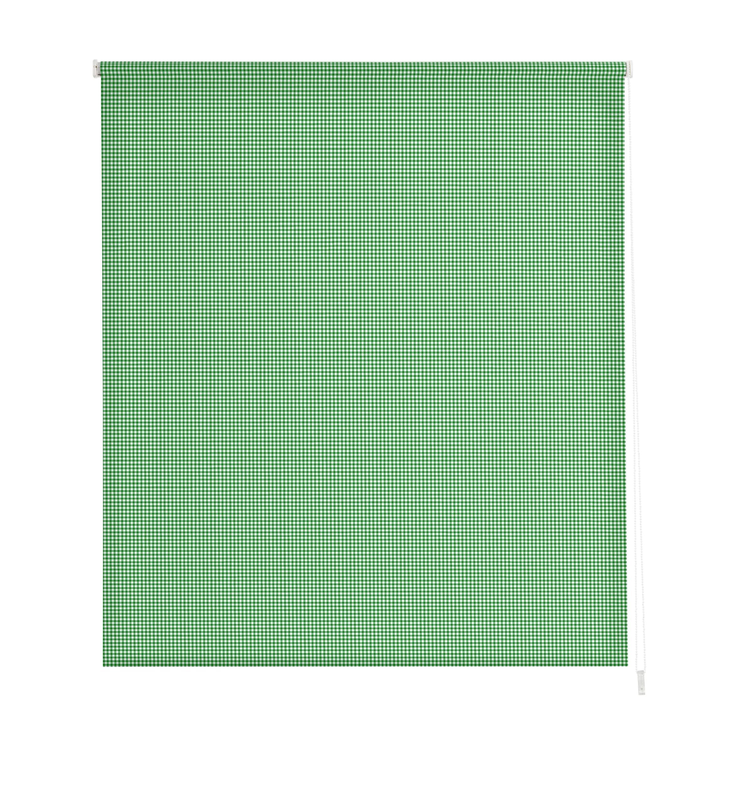 Estoralis | Cuisine | Store Enrouleur | sans Outil Tissu translucide imprimé | Vichy-1 Vert | 80 x 150 cm. (Largeur/Hauteur) Taille du Tissu 77 x 150 cm. | Stores pour fenêtres et Portes