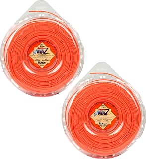 Desert Extrusion LoNoiz Trimmer Line .95 Inch Orange (2-Pack) - Made in USA