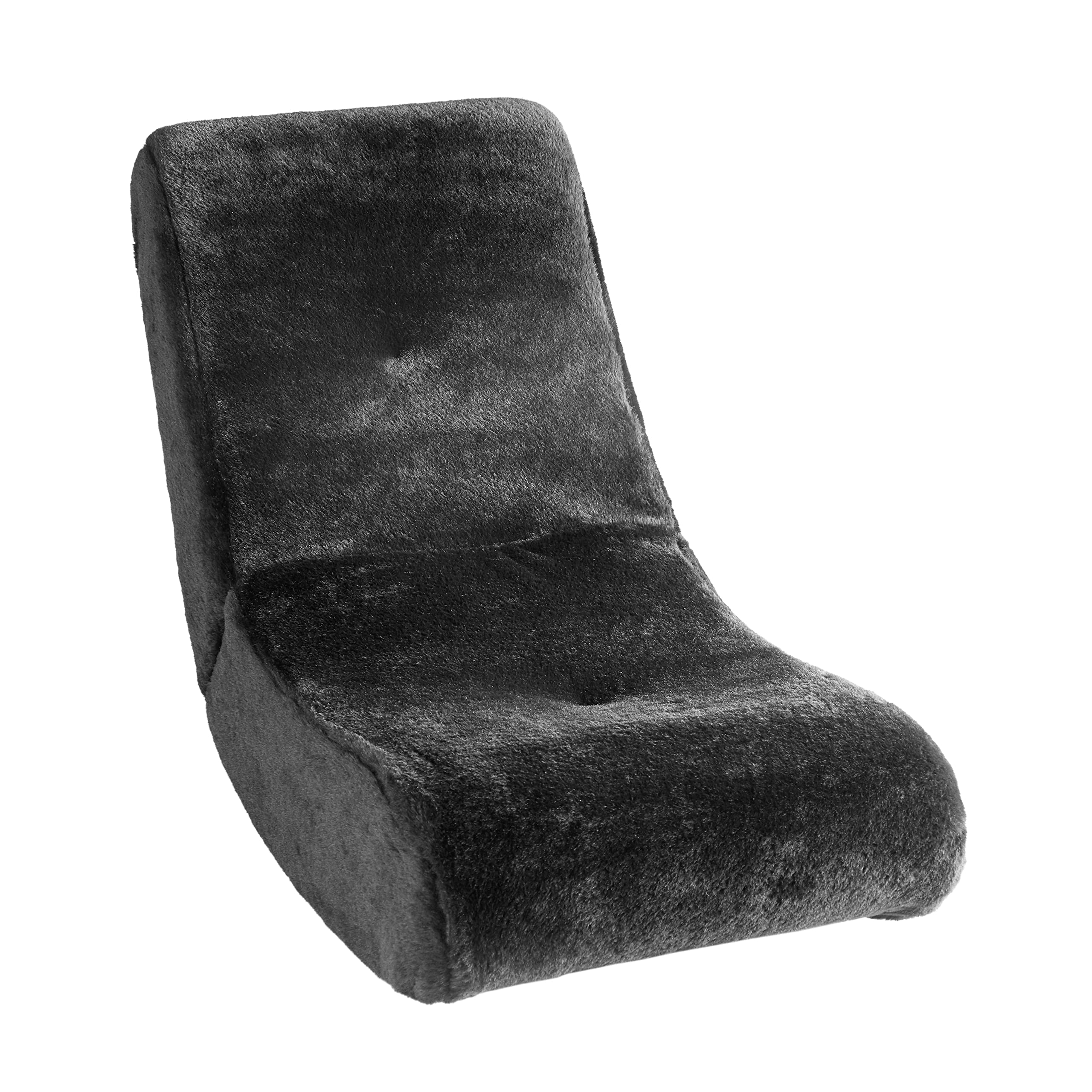 Heritage Kids Faux Fur Video Rocker Gaming Chair, Black 21D x 16.1W x 23.2H in