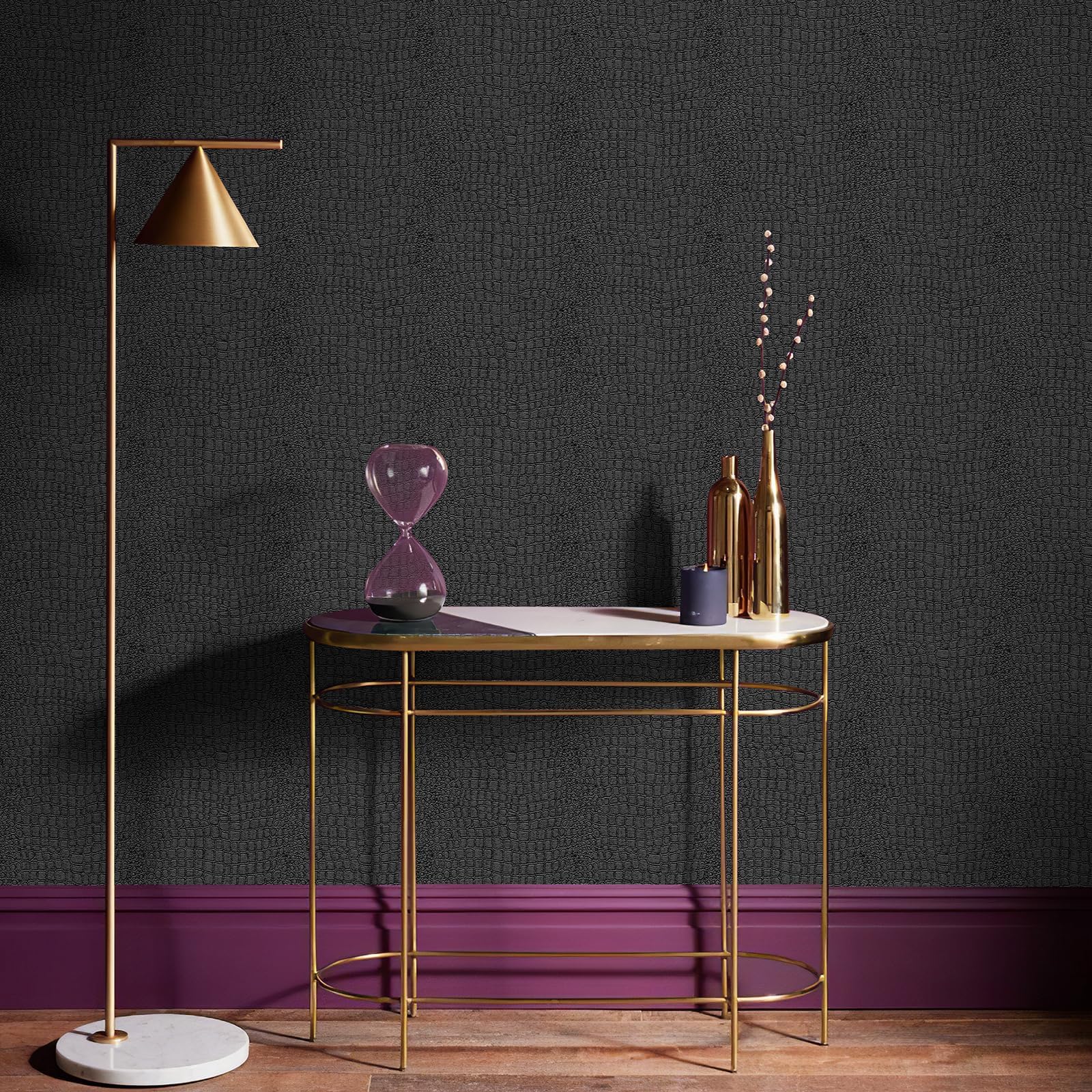 Simon&Siff Black Peel and Stick Wallpaper 17.3