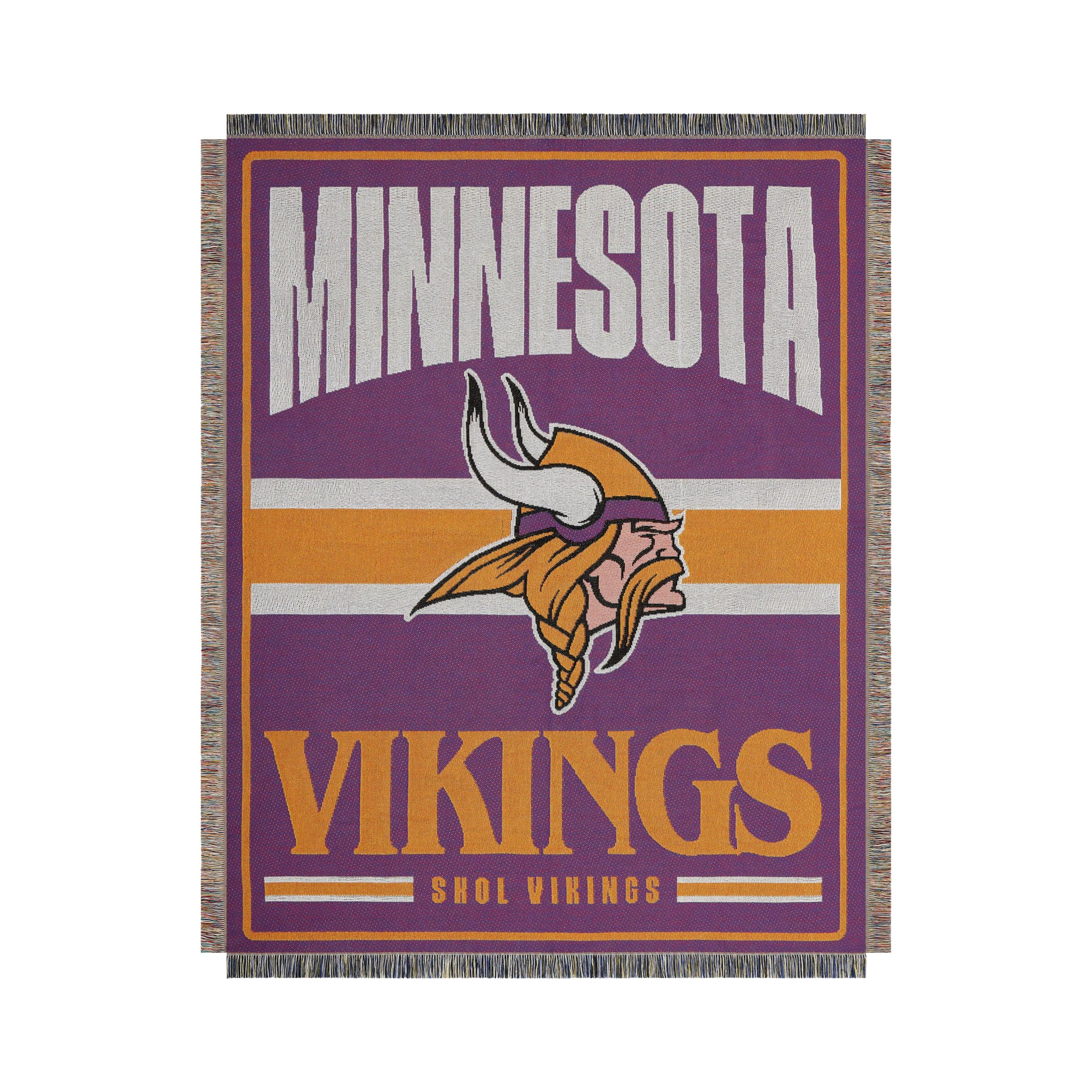 Tapisserie tissée Vikings du Minnesota NFL FOCO une superbe finition jacquard