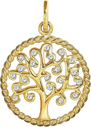 CLEVER SCHMUCK Taufting Set Mit Herz - Goldener Mini-Ring & Kette