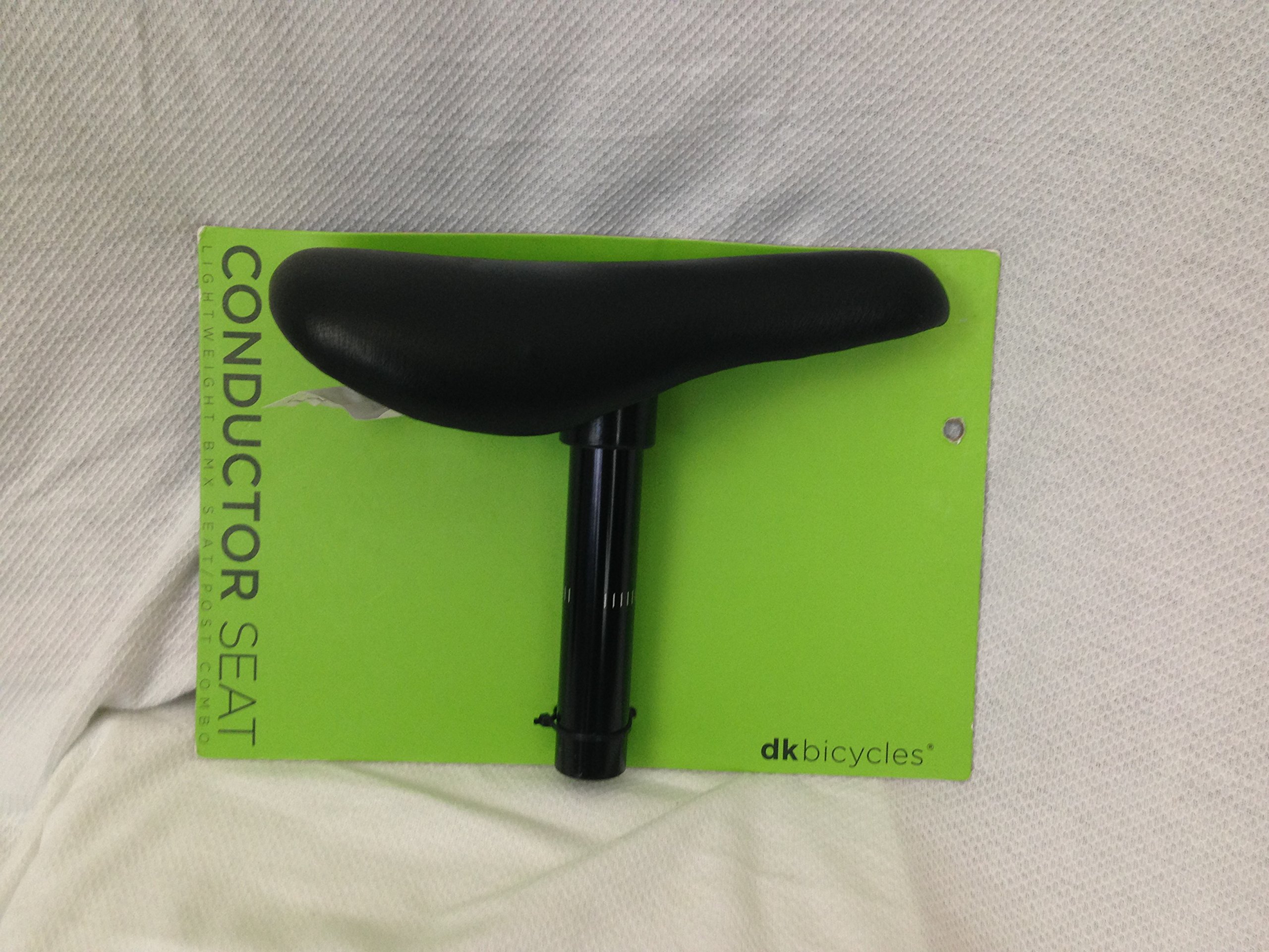 DK BMX Bike Conductor Seat/Saddle And Post Combo BLACK