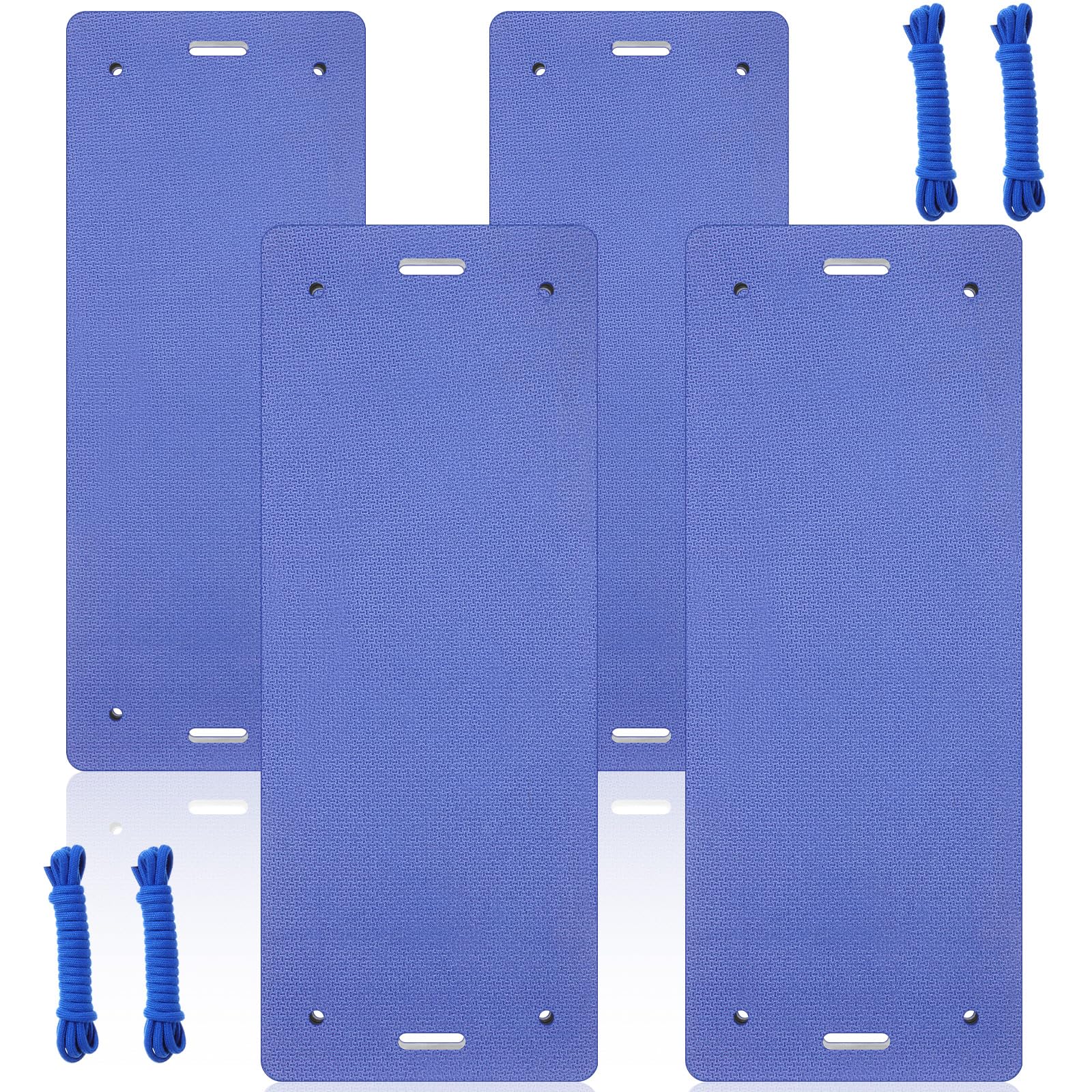 Threlaco 4 Pcs EVA Boat Fender 3 Layer EVA Foam Boat Bumpers Fenders with Ropes Flat Fender Prevent Vessel Scratches for Pontoon Boat Bass Boat and Jon Boat, 19.7