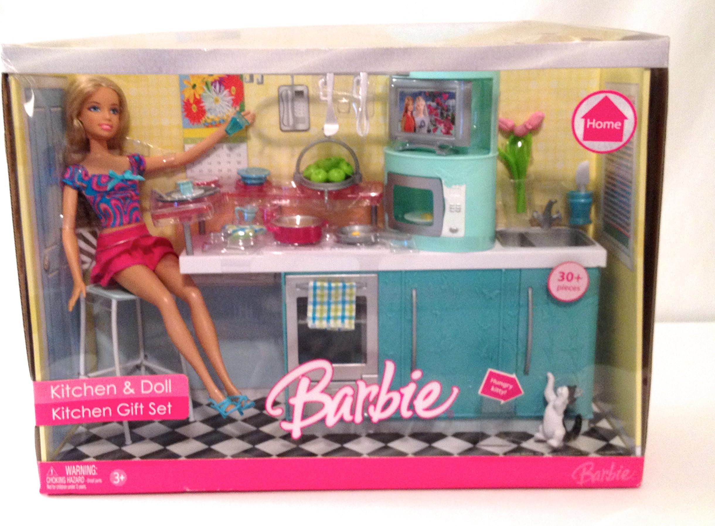 Barbie Kitchen & Doll Kitchen Gift Set