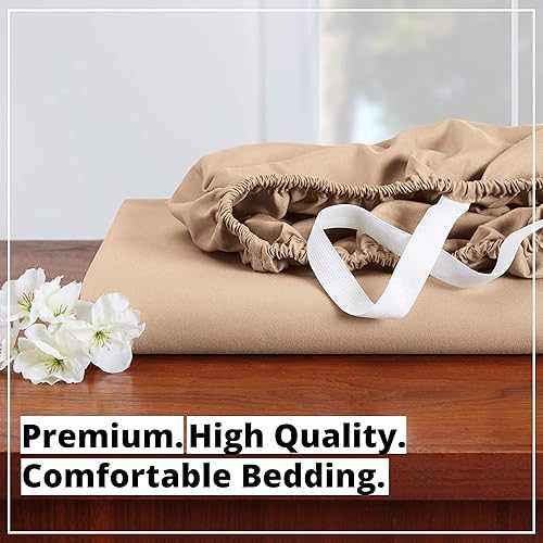 Miniatura 89 de Empyrean Bedding Sábanas de cama para King – Sábanas bajeras de 14 a 16 pulgadas – Sábana bajera de bolsillo profundo tamaño King – Sábana bajera 13