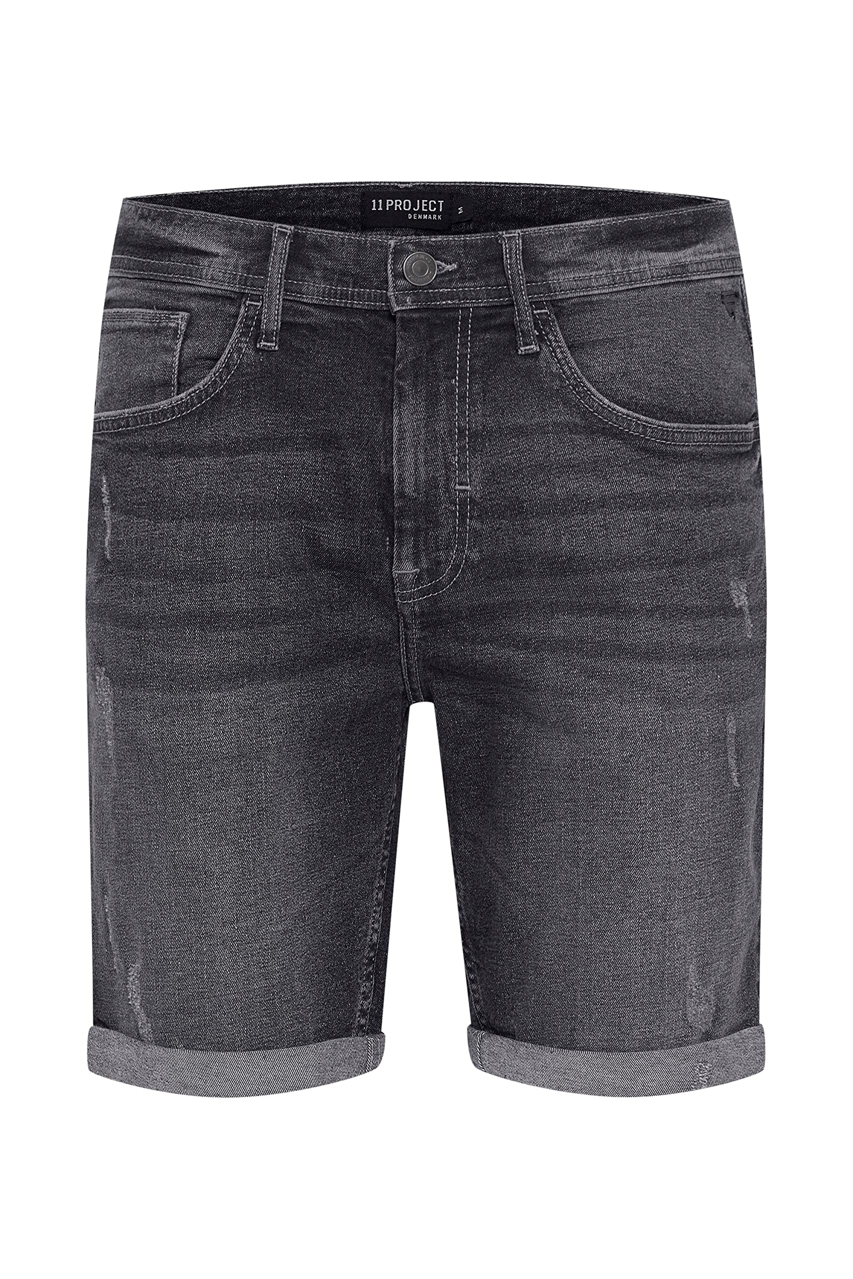 11 Project PRVetle Herren Jeans Shorts Kurze Denim Hose mit Stretch Regular Fit, Größe:2XL, Farbe:Denim Grey (200296)