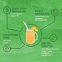 Vista 4 de Sunwarrior - Proteína en polvo de arroz integral con Bcaa y aminoácidos, batido de proteína de arroz integral cruda, libre de gluten, baja