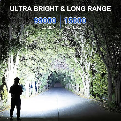 Miniatura 2 de Cinlinso Linternas recargables de alto lúmenes, luz de flash LED súper brillante, 5 modos, IPX7 impermeable luz de flash de mano para el hogar,