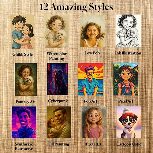 Miniatura 6 de Convierte tu foto en un retrato de estilo de dibujos animados 3D, obra de arte personalizada única, personaje personalizado de parejas, familia,