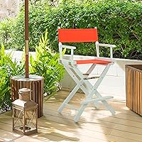 Vista 463 de Silla de Director de 18" Marco Blanco Lona Rosa