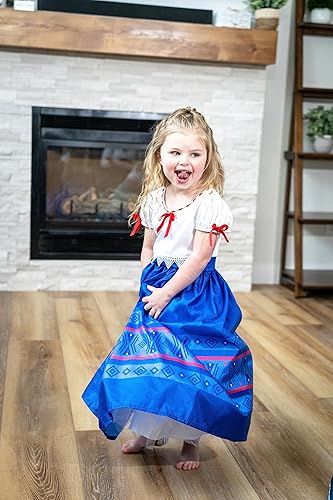 Vista 2 de Little Adventures Disfraz de princesa fuerte, lavable a máquina, traje de fiesta de juego de simulación para niña