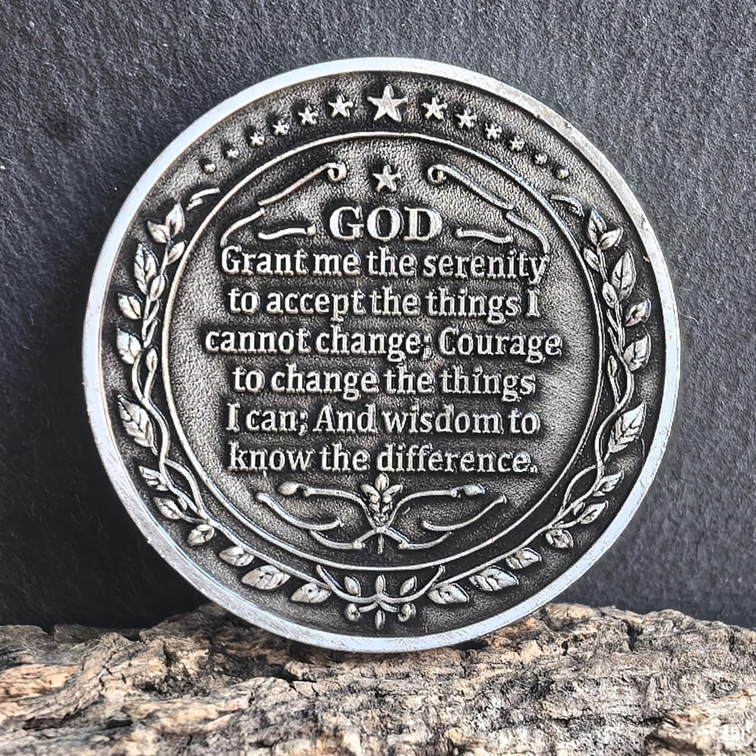Serenity Peace Within The Storm Sobriety Chip AA Medallion with Serenity Prayer Perfect for AA Recovery and Motivation (Pack of 3)
