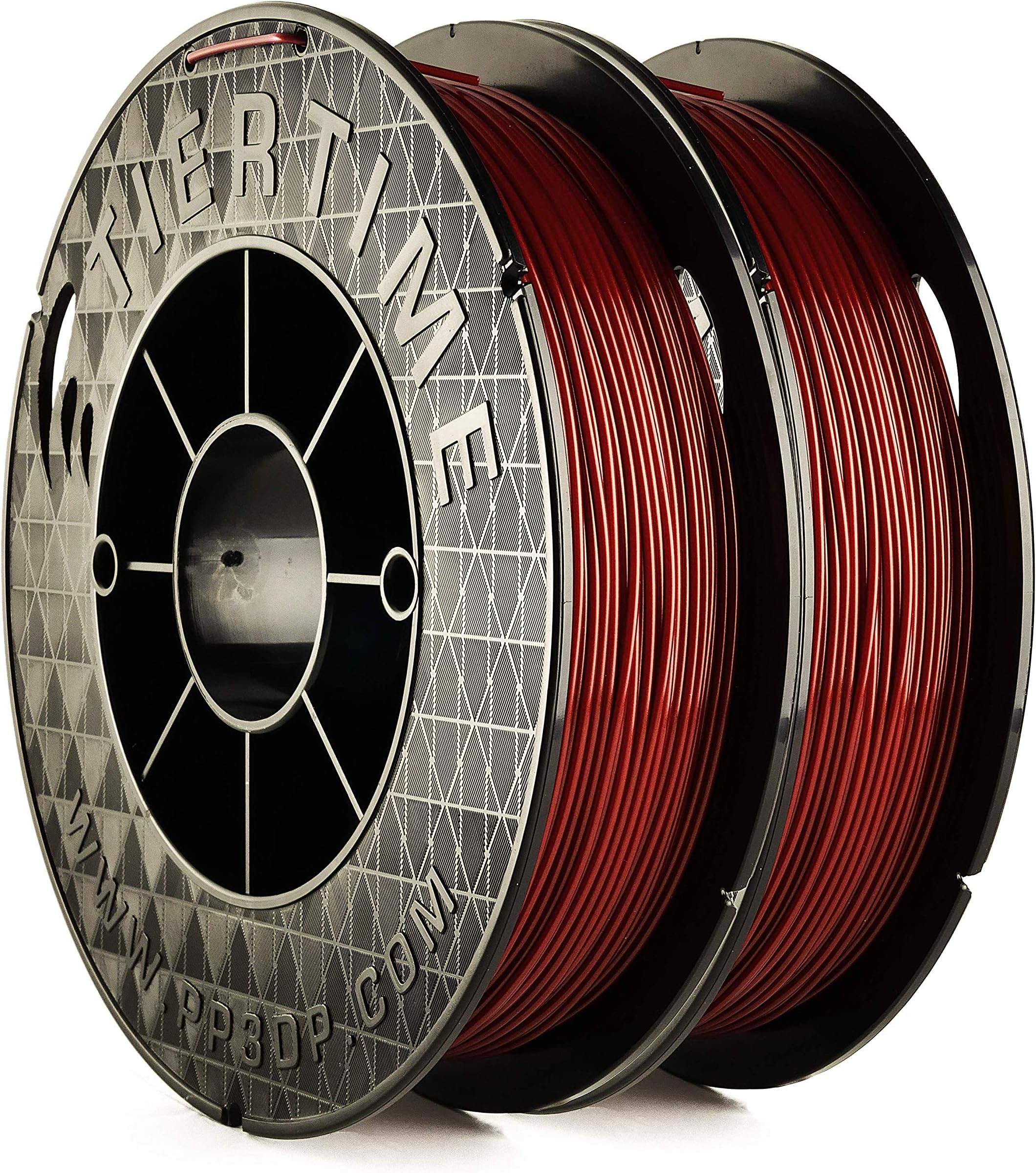Tiertime UP Fila Premium PLA 3D Printer Filament, Low Odor, Consistent 1.75mm Diameter,1KG (500g×2 Spools), Burgundy Red C-22-09