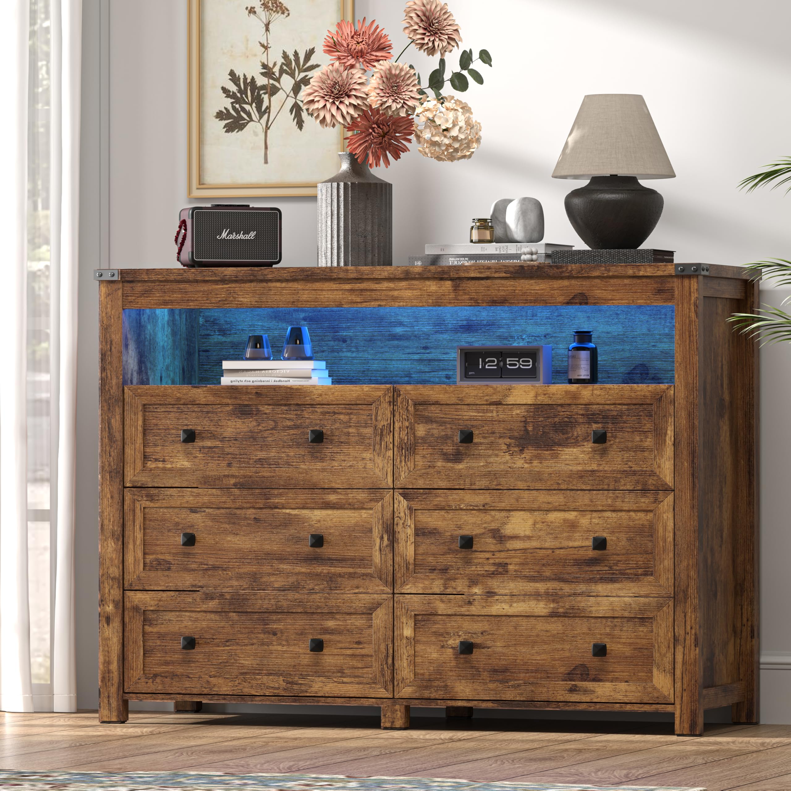 Xixini 6-Drawer LED