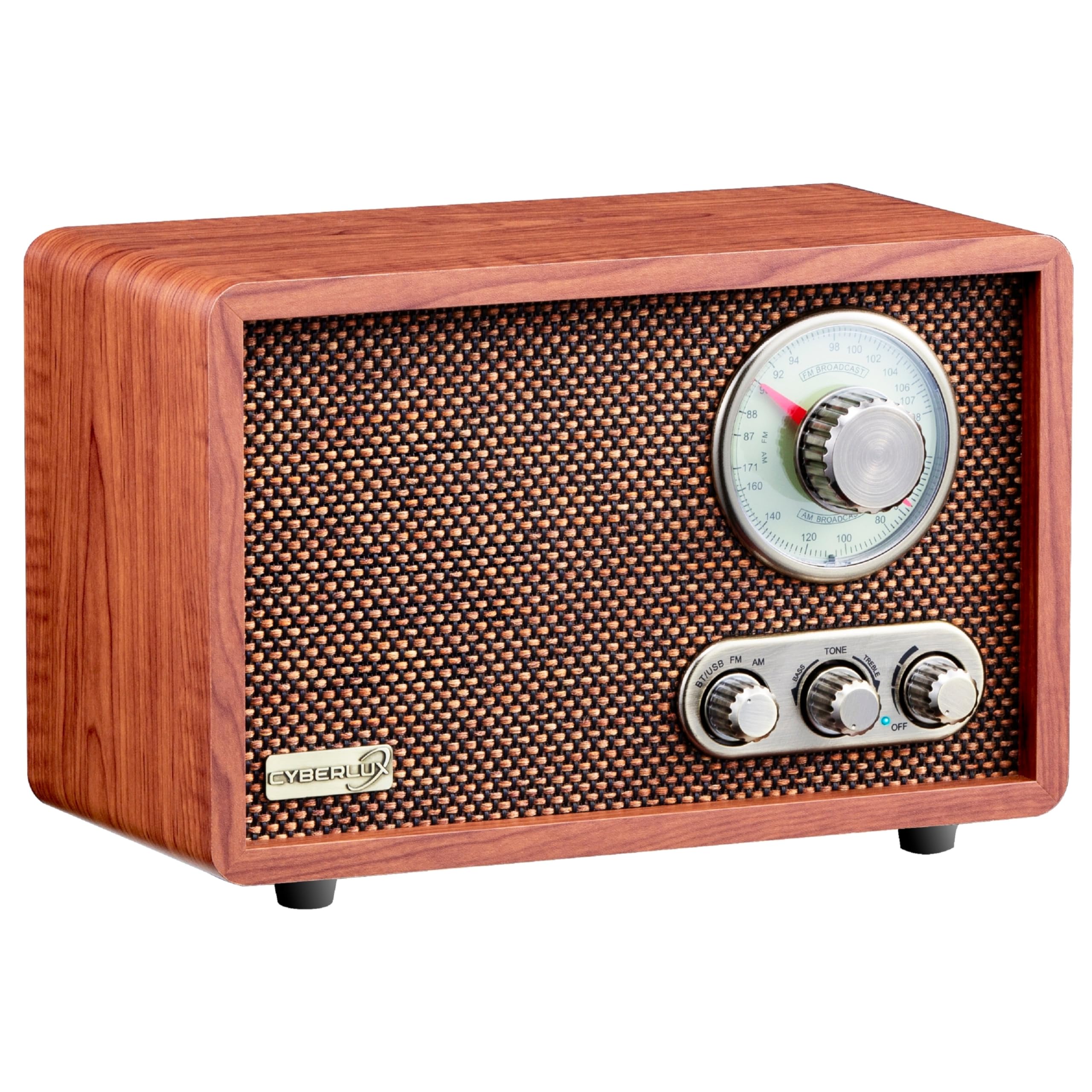 Nostalgie Kompaktanlage | Radio Holz mit Bluetooth | USB | SD Karten Slot | FM/AM | Musikanlage Retro Style | Stereoanlage | Küchenradio | Nostalgie Vintage Radio