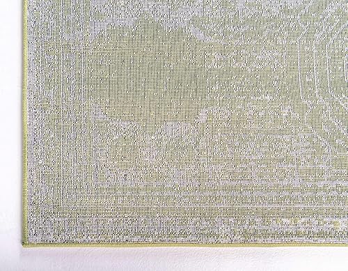 Vista 37 de Unique Loom Bromley Collection Vintage Traditional Medallion Border - Alfombra, Polipropileno, Amarillo/Crema azu/marfil,Gris