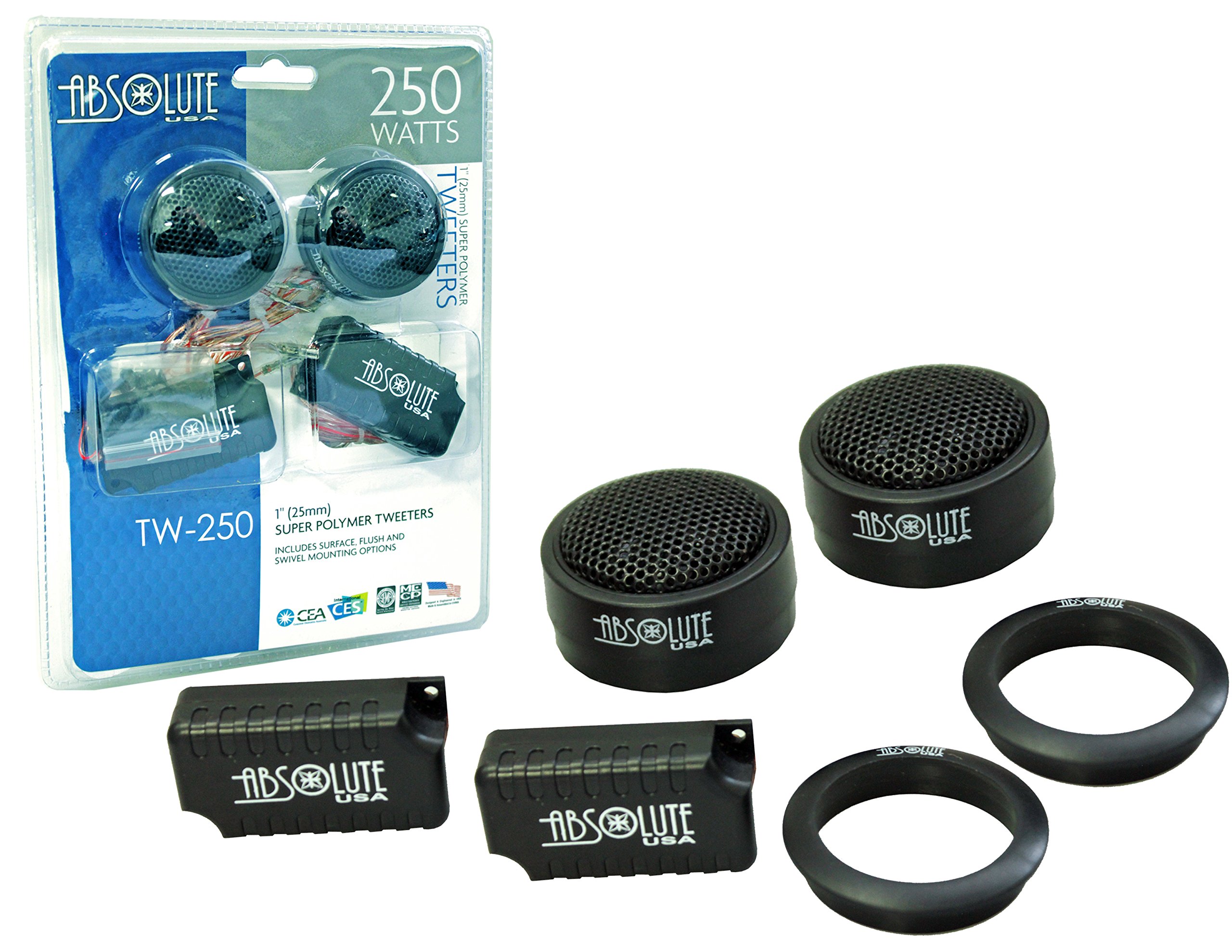 Amazon.com: Absolute USA TW250 Super Polymer Tweeter : Electronics