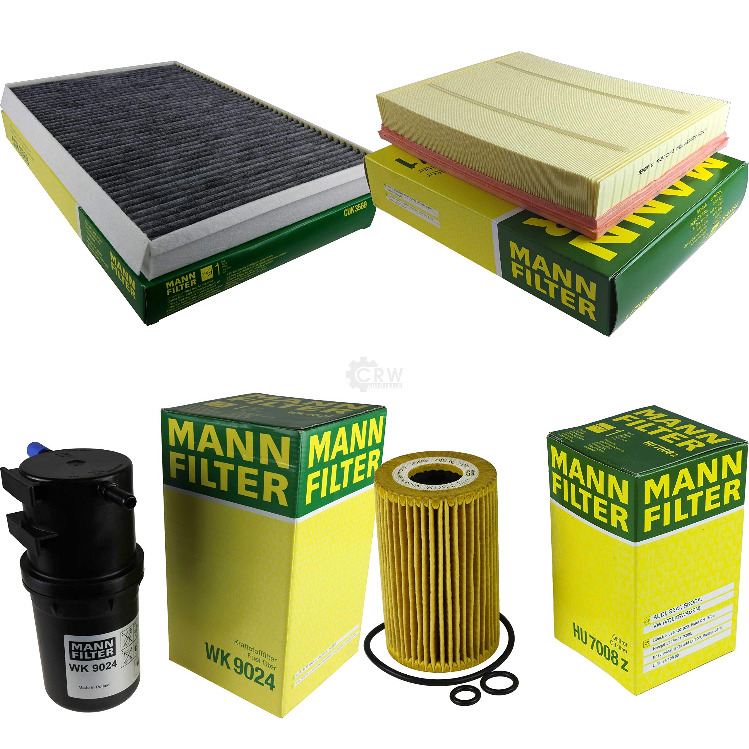 Mann-FILTER - Juego de inspección de filtro de combustible, filtro de aire, filtro de aceite