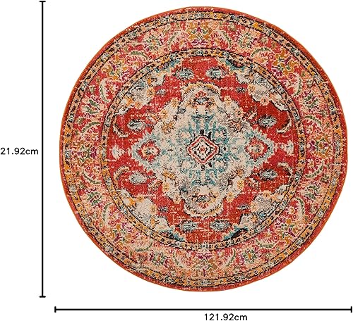 Miniatura 296 de Safavieh Tapete de área grande, colección Monaco, 11 pies x 15 pies, azul marino y celeste, diseño desgastado de medallón, no desprende pelusa