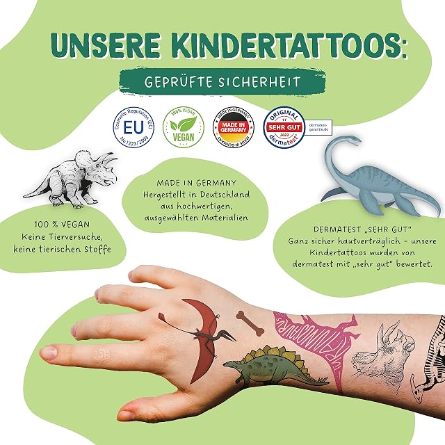 Foto 3 de 7 de 100 Tatuajes para pegar - tatuajes infantiles dinosaurios - diseños para niños