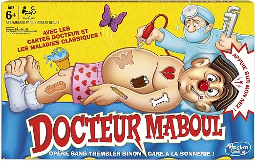 Hasbro Docteur Maboul - Jeu de Societe Docteur Maboul - Jeu Educatif +  Piles alcalines AA Duracell Plus, 1,5V LR6 MN1500, Paquet de 12 :  Amazon.fr: Jeux et Jouets