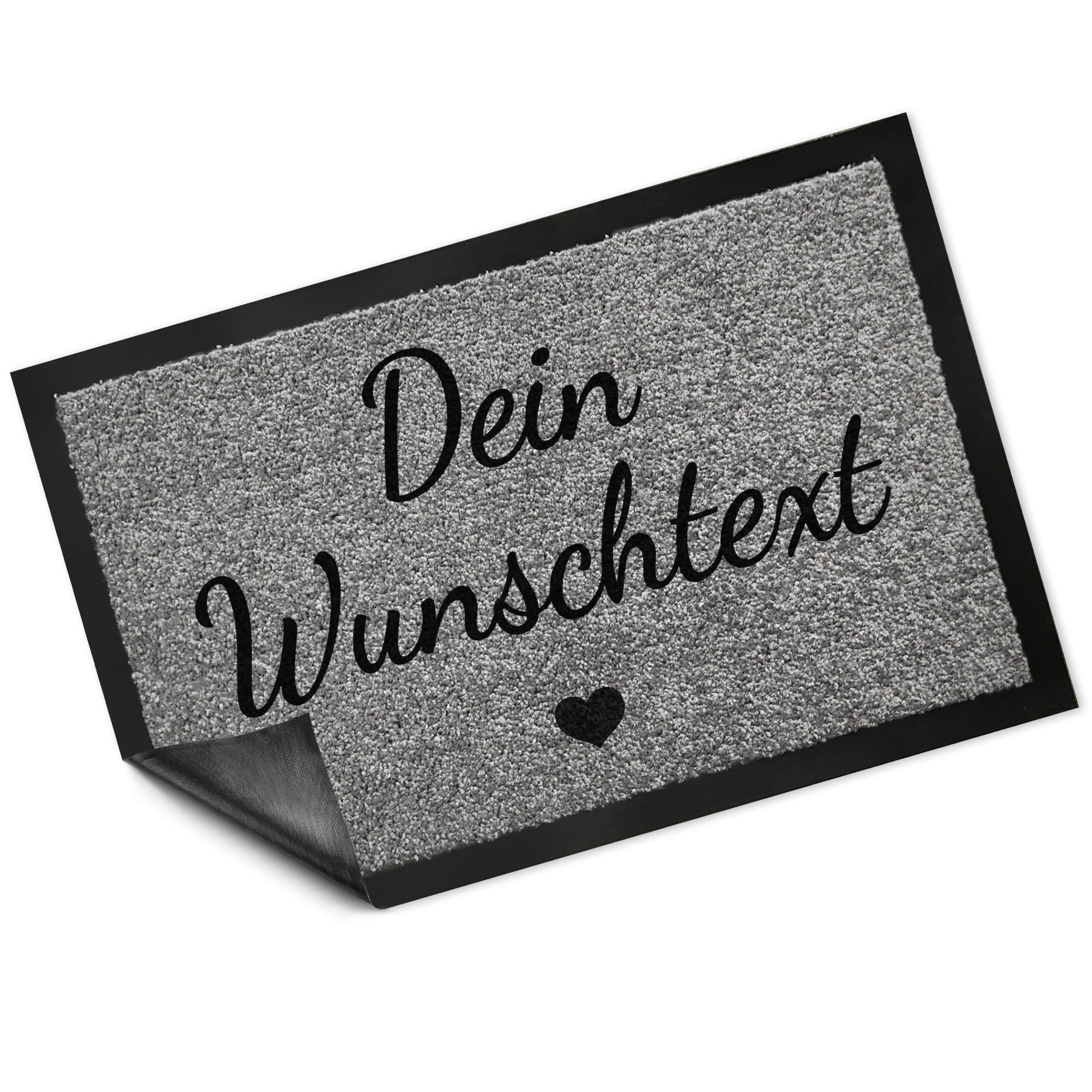 Fußmatte personalisiert 80x60 PVC - rutschfeste Türmatte für Innen und Außen - Schmutzfangmatte aussenbereich mit Wunschtext - Schuhmatte als Türvorleger, Geschenk Einzug (80x60)