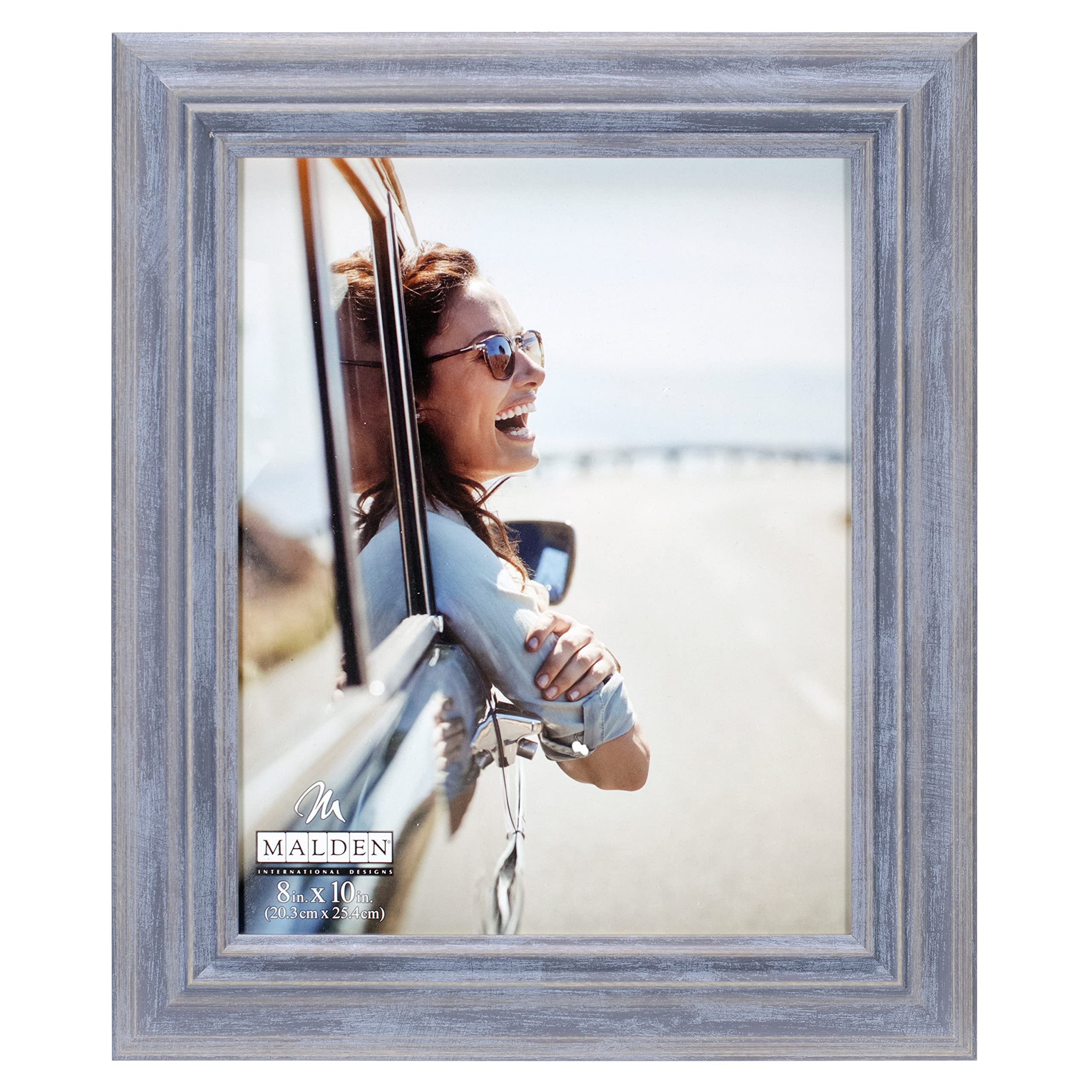 Photo 1 of Malden International Designs 8x10 Rustic Denim Blue Picture Frame