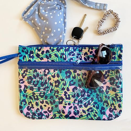 Miniatura 5 de Morgan Home Paquete de 2 bolsas de baño húmedas y secas con doble bolsillos, mantiene los artículos seguros y secos, protegidos de la arena, el agua