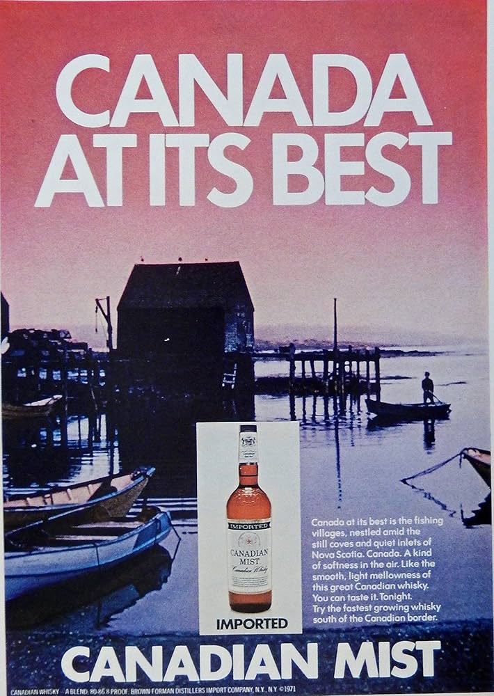 Пару постеров старой рекламы алкоголя. Канадское виски Сanadian Mist Пару постеров старой рекламы алкоголя. Канадское виски Сanadian Mist История,Алкоголь,Крепкие напитки,Реклама