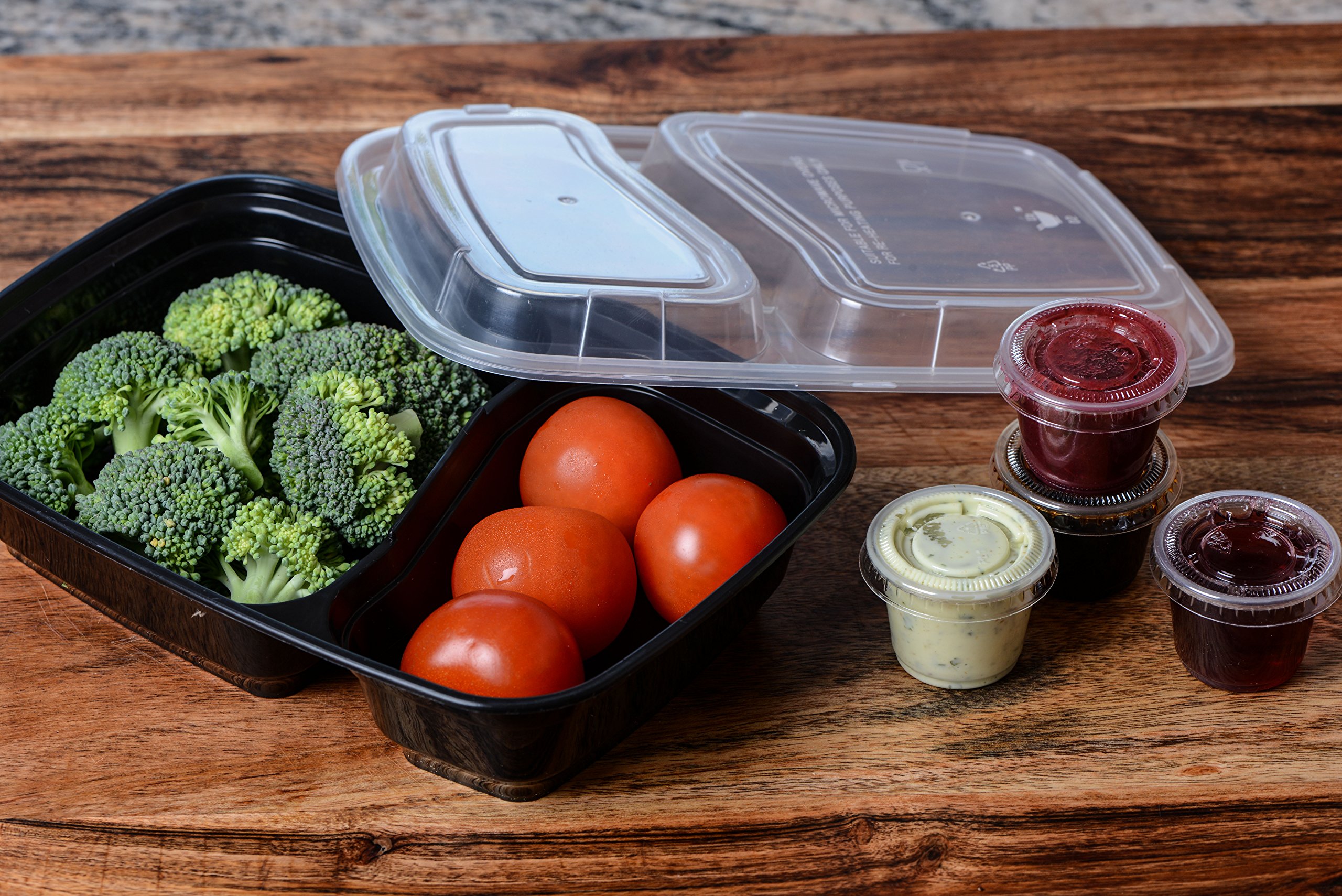 10-Set Microwavable Food Containers With Lids - BPA Free, 32 Oz, Reusable For Meal Prep
