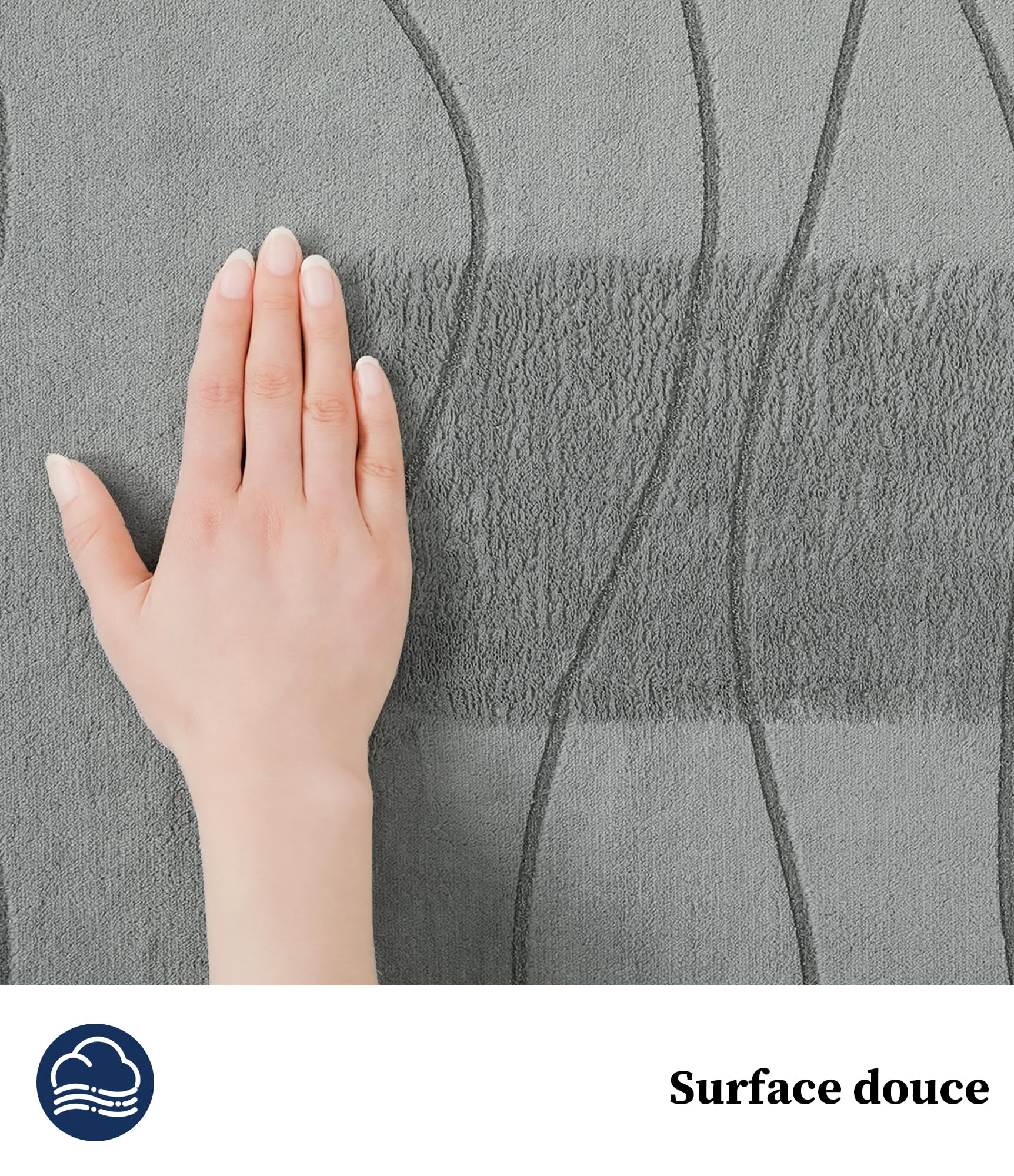 chakme Alfombra de baño de espuma viscoelástica antideslizante, lavable, suave, absorbente, para baño, color gris, 60 x 150 cm
