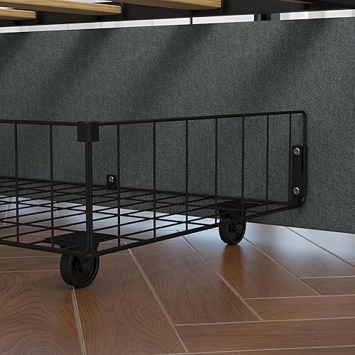 Miniatura 9 de Panana Base de cama Queen con cabecera de almacenamiento, cama de plataforma con 4 cajones, no necesita somier, fácil montaje, tela gris Tela