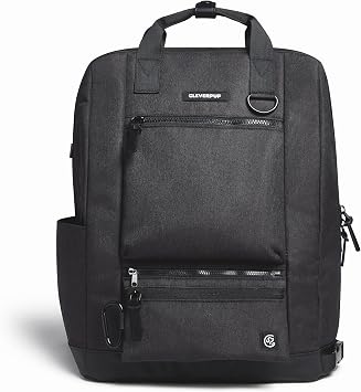 Cleverpup Porter 2-in-1 Dog Gear Travel Backpack - 10 Pockets, Graphite