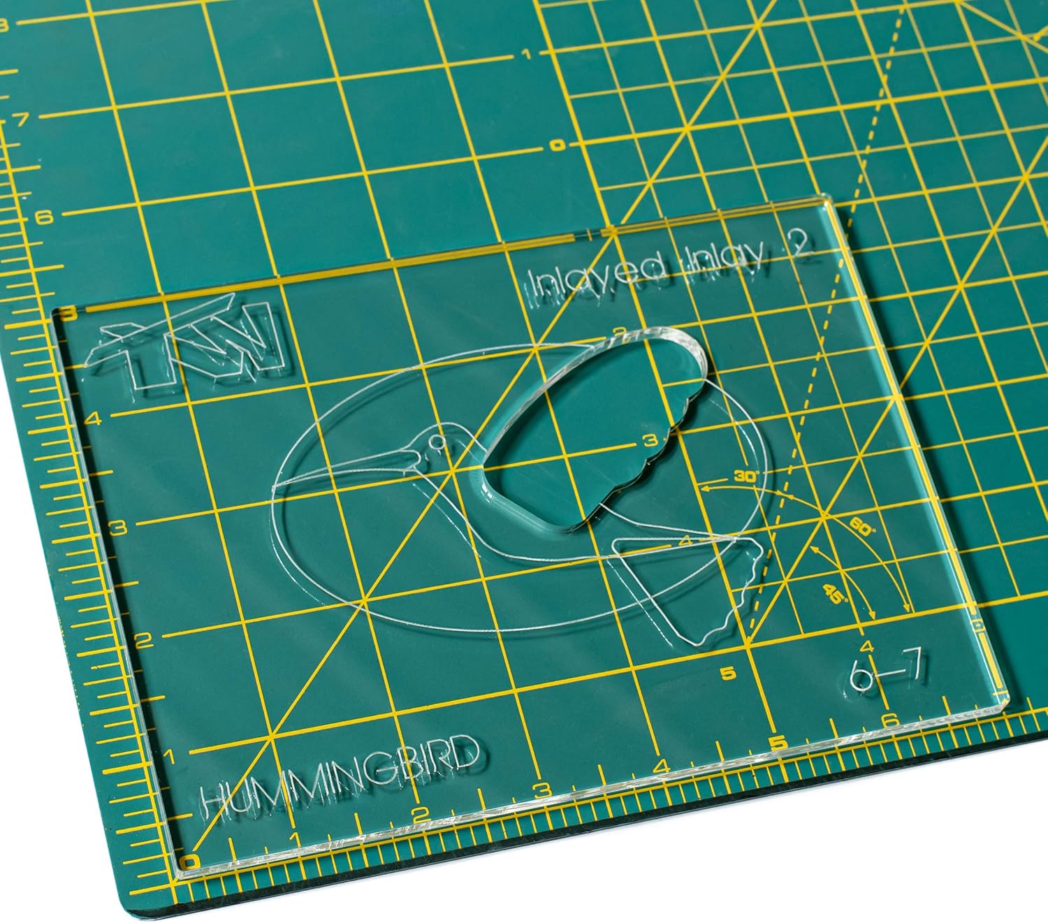 Hummingbird Inlay 3"- Acrylic Router Inlay Templates for Precise Wood Inlay Designs by Tarter Woodworking (MLIS) Multiple Layer Inlay System, Guaranteed to Work with Router Inlay kit, Made in USA