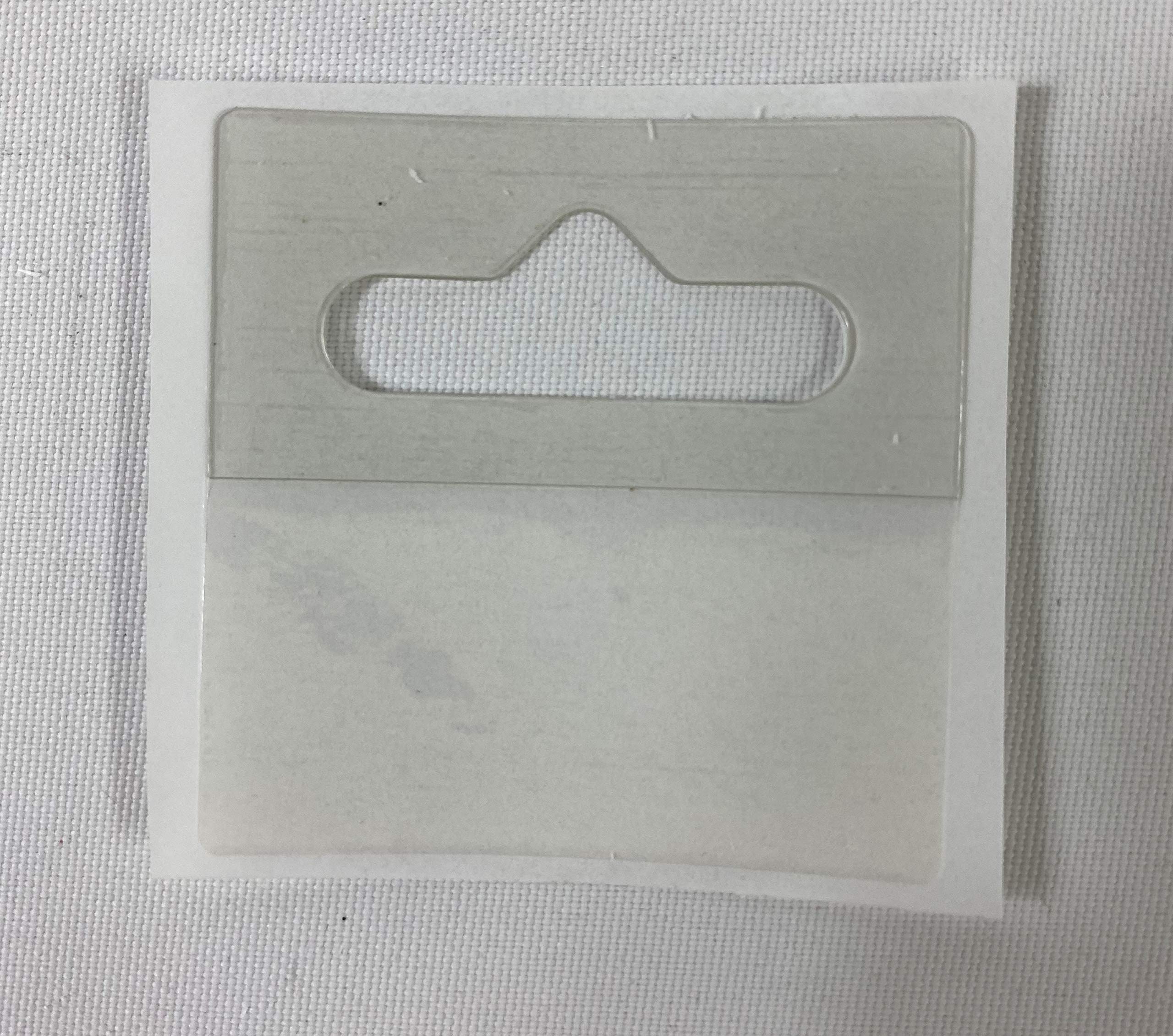 GSA - Flexible Euro Hooks Hang Tabs (500pc) 50mm x 50mm Roll | Plastic Sticky Tabs for Euro Hooks & Retail Display | Strong Adhesive Hanging Tabs