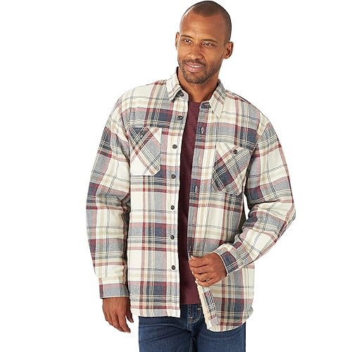 Wrangler Authentics Men's Long Sleeve Sherpa Lined Shirt Jacket