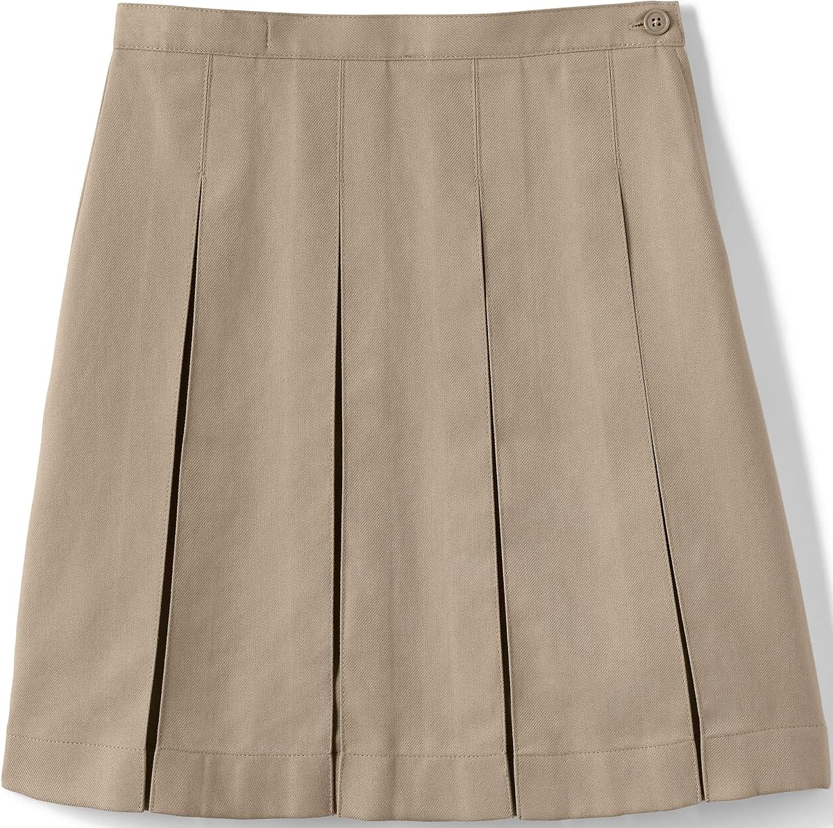 School Uniform Girls Solid Box Pleat Skirt Below the Knee
