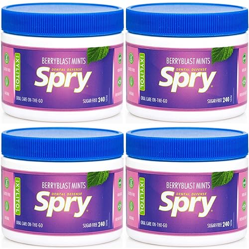 Miniatura 24 de Spry Xylitol Berry Blast Mentas Caramelos sin azúcar - promueve la salud oral, aumenta la producción de saliva, detiene el mal aliento, sin OGM, sin